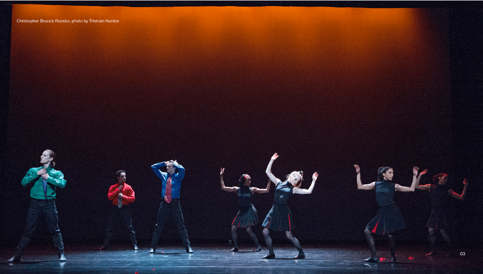 A group of dancers performing on stage.