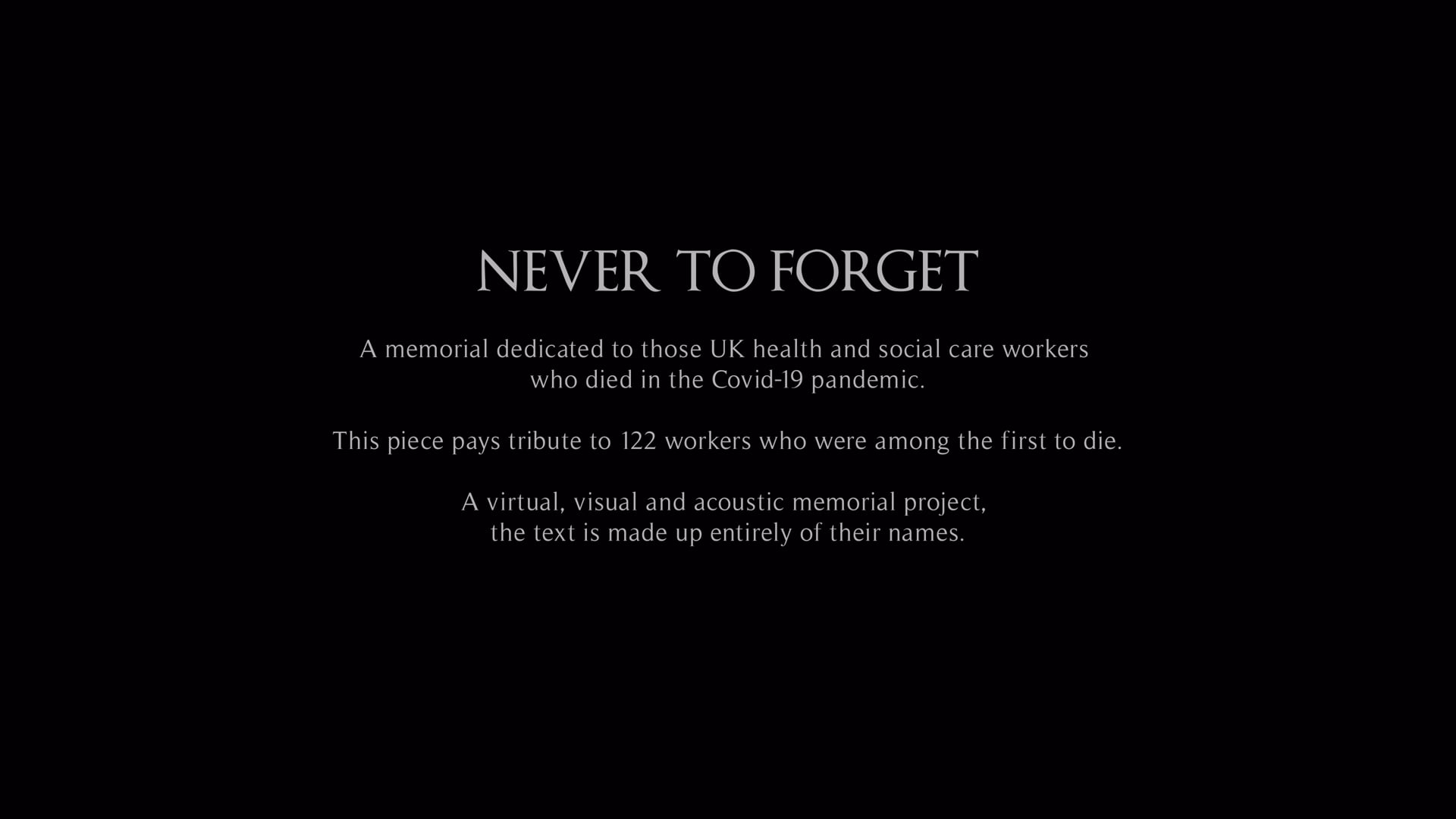 a black background with the words never to forget.