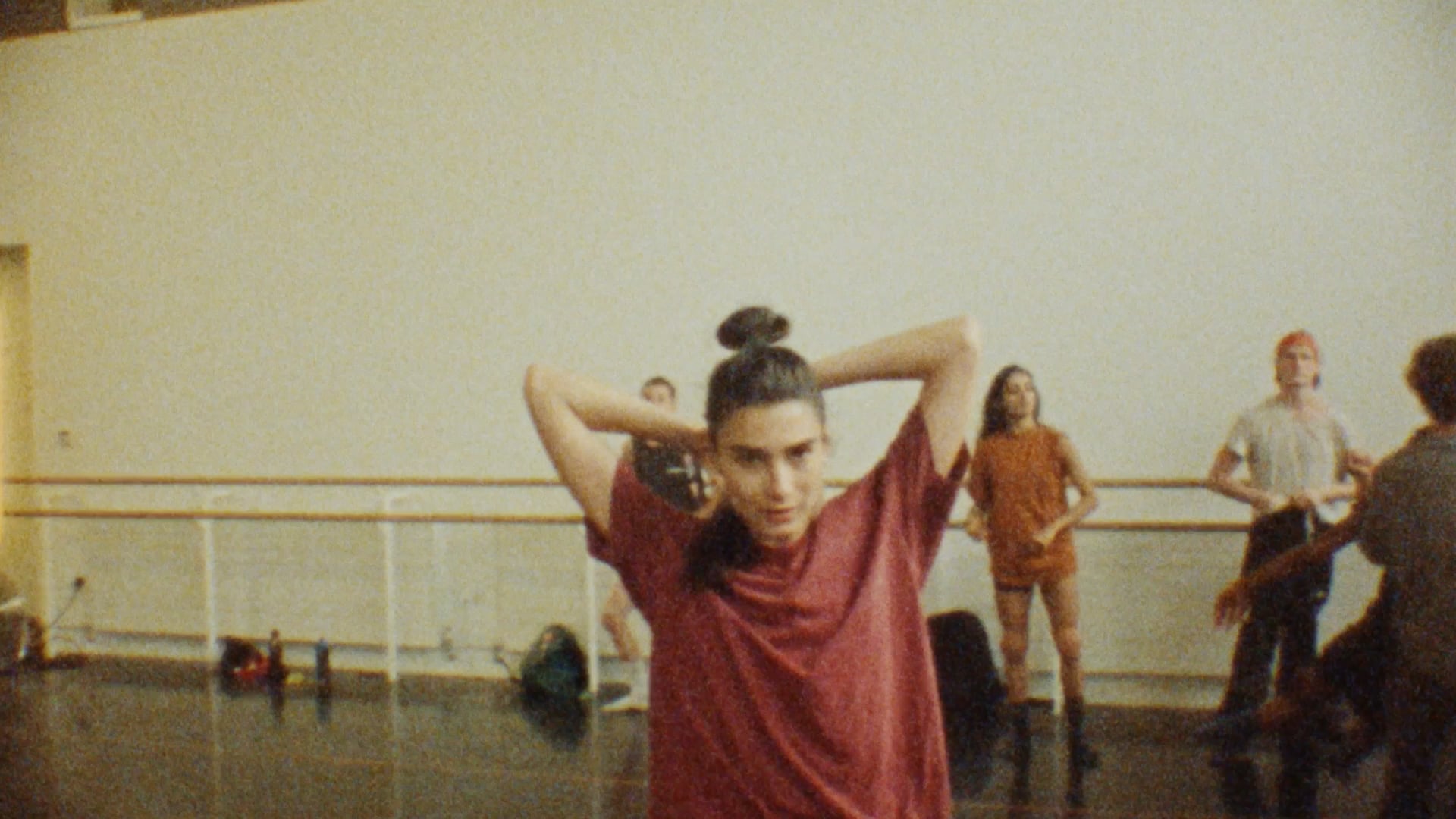 a group of people in a dance class.