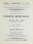 Title page of the programme for 'Joan of Arc at the Stake', 20 October-13 November 1954. RDC/MA/04/01/0342