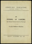 Cover of the programme for An Evening of Dancing by Madame Rambert's School of Dancing, 21 December 1928. RDC/MA/04/01/0007